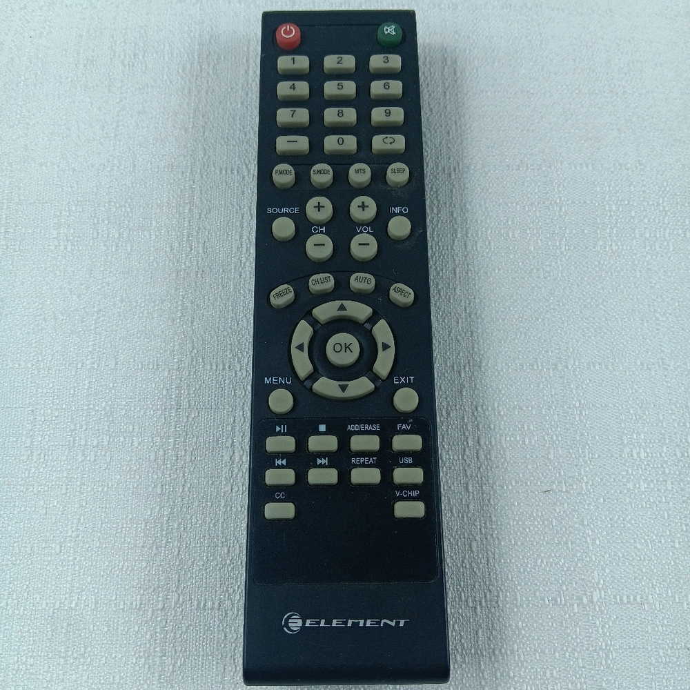 Black Element TV Remote W/White buttons